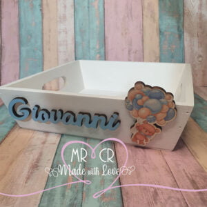 Vassoio in legno personalizzato bianco