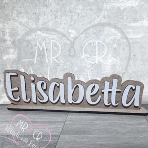 Nome da tavolo bianco/rovere