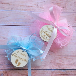 Tag tondo legno personalizzato